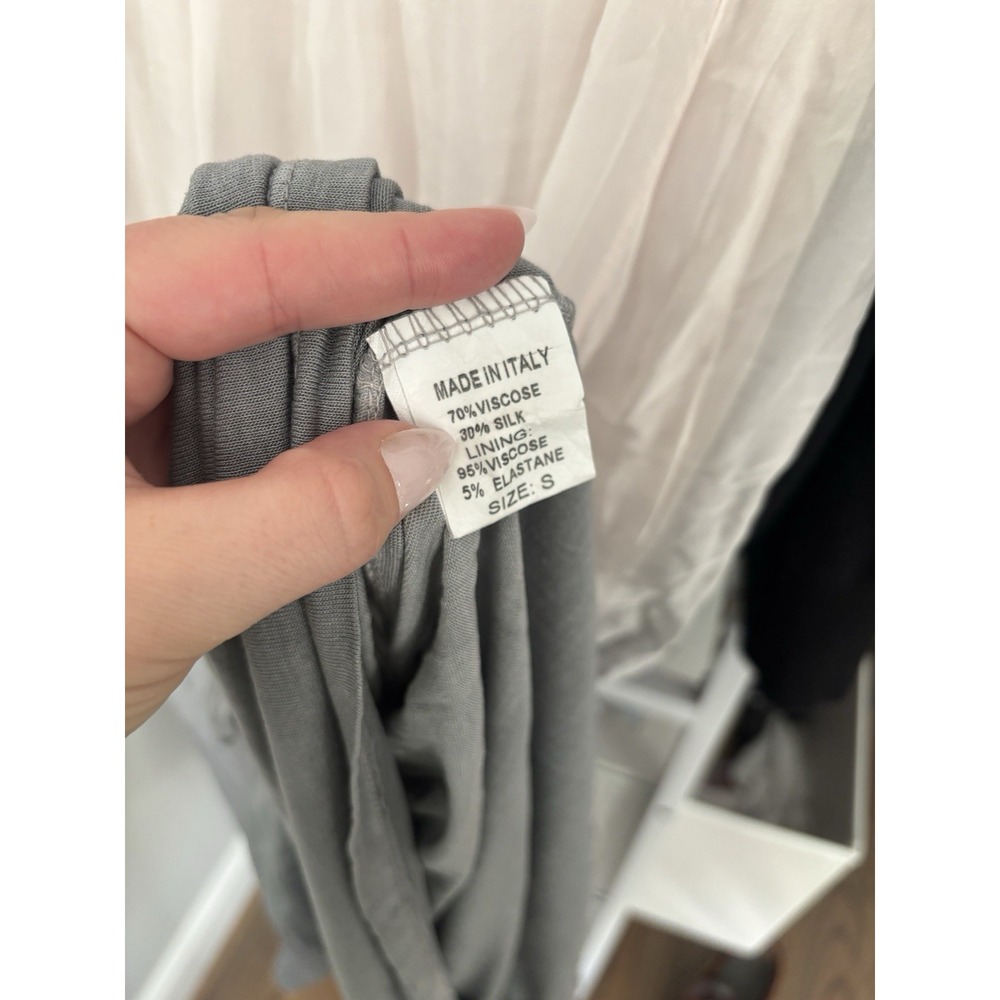 Giusy Silk Blend Pink Grey Ombré Long Maxi‎ Skirt Boho Made In Italy Size Small - Picture 6 of 8